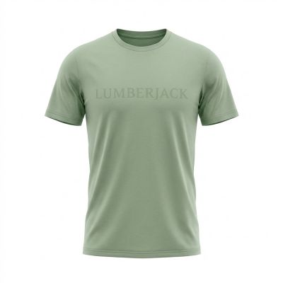 MEN LUMBERJACK TEE BIG HORIZONTAL LOGO GREEN